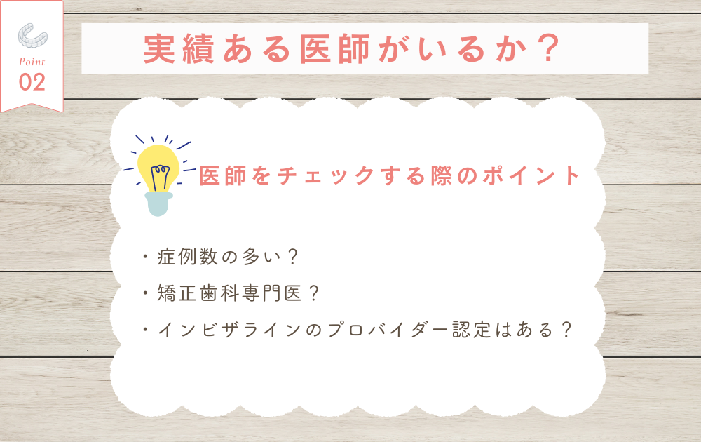 2.実績ある医師がいるか