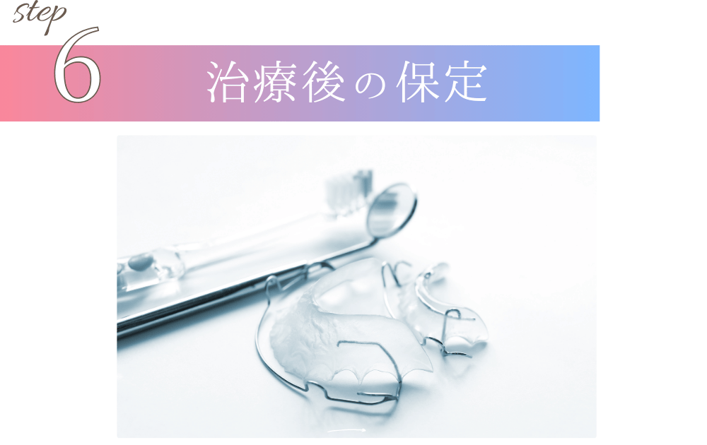 治療後の保定