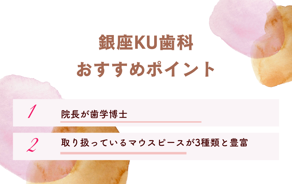 銀座KU歯科ポイント