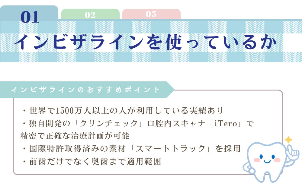 1.インビザラインを使っているか