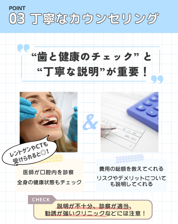 Point③丁寧なカウンセリング