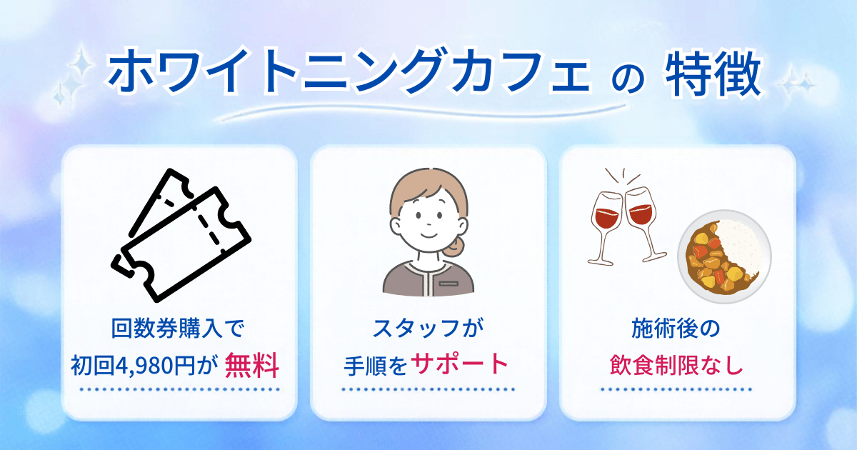 ホワイトニングカフェの特徴