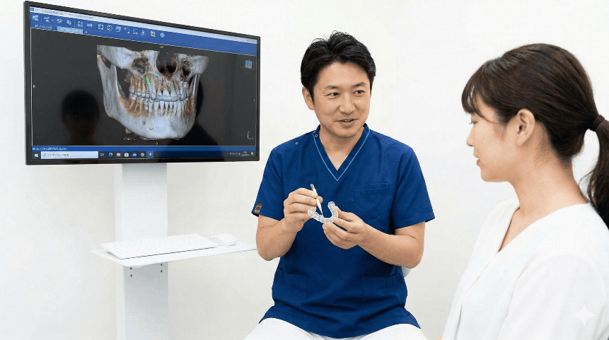当院の先進技術（CT、サージカルガイド）による安心なインプラント治療